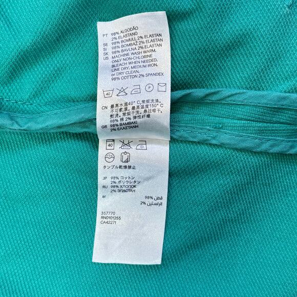 H&M; Divided Teal Double-Breasted Peacoat - Size 6 - Picture 10 of 11